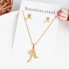 Letter stainless steel necklace, rigid stainless steel diamond necklace and earrings simple set Application Scenario